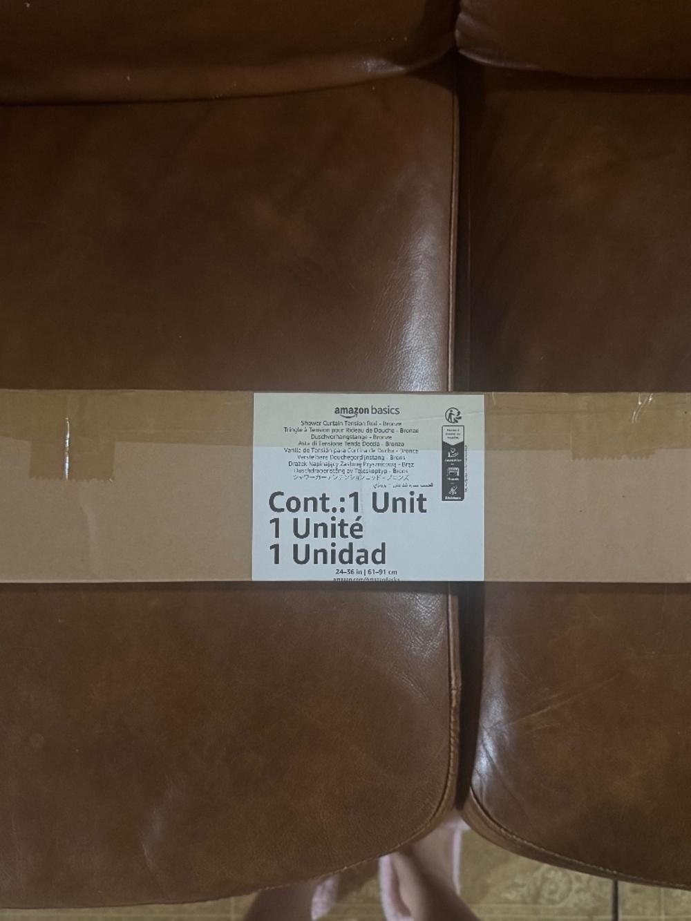 Amazon Basics Shower Curtain Tension Rod 24-36”